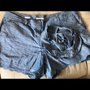 Cute loft shorts with matching belt